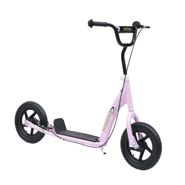  Kick Scooter, Step Voor Kinderen, Met Handrem, Standaard, 12 Inch Wielen, Vanaf 5 Jaar, Staal, Roze 120 X 52 X 88 Cm 11