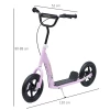  Kick Scooter, Step Voor Kinderen, Met Handrem, Standaard, 12 Inch Wielen, Vanaf 5 Jaar, Staal, Roze 120 X 52 X 88 Cm 3