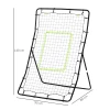  Kickback Rebounder Goal Rebound Muurnet, Staal+PE, 75x126cm, Zwart 3