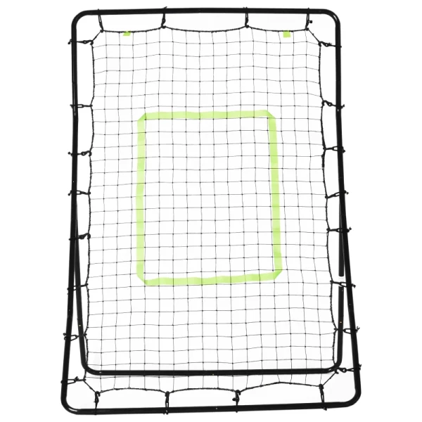  Kickback Rebounder Goal Rebound Muurnet, Staal+PE, 75x126cm, Zwart 4