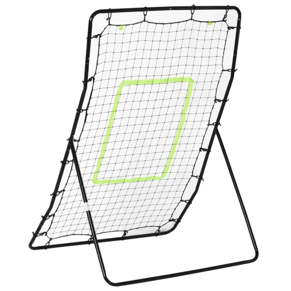  Kickback Rebounder Goal Rebound Muurnet, Staal+PE, 75x126cm, Zwart 5