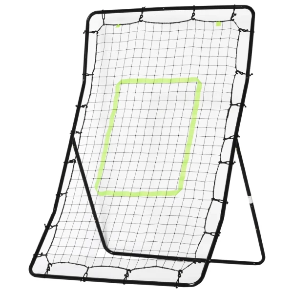 Kickback Rebounder Goal Rebound Muurnet, Staal+PE, 75x126cm, Zwart 1