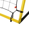  Kickback Soccer Rebounder Goal Rebound Wall Net Voor Voetbal, Basketbal En Honkbal, Staal+PE, Geel+zwart, 184 X 63 X 123 Cm 10