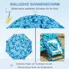 ® Kinder Campingstoel Met Parasol Opvouwbare Strandstoel Voor 1-3 Jaar Brau 6