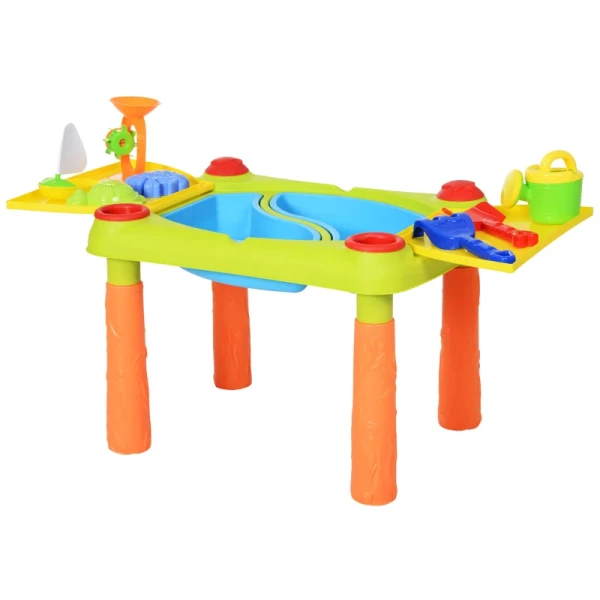  Kinder Zand En Water Speeltafel, Moddertafel, Kinder Buitenspeeltafel, Buiten Kinder Zandtafel Met 16 Stuks. Accessoires, Speeltafel, Strandspeelgoed, Vanaf 3 Jaar, PP, 99,5 X 49 X 48 Cm 11