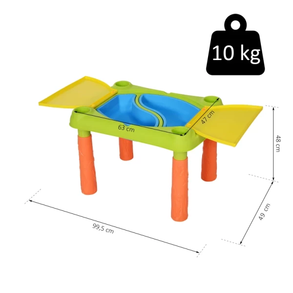  Kinder Zand En Water Speeltafel, Moddertafel, Kinder Buitenspeeltafel, Buiten Kinder Zandtafel Met 16 Stuks. Accessoires, Speeltafel, Strandspeelgoed, Vanaf 3 Jaar, PP, 99,5 X 49 X 48 Cm 3