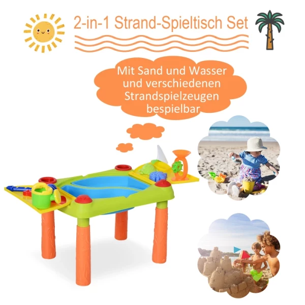  Kinder Zand En Water Speeltafel, Moddertafel, Kinder Buitenspeeltafel, Buiten Kinder Zandtafel Met 16 Stuks. Accessoires, Speeltafel, Strandspeelgoed, Vanaf 3 Jaar, PP, 99,5 X 49 X 48 Cm 5