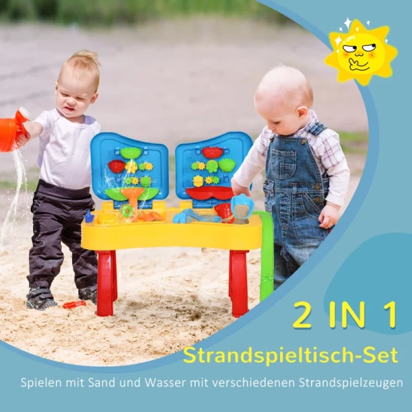  Kinder Zand- En Waterspeeltafel, Zandspeelgoed, Zandbaktafel Met 31 Stuks. Accessoires, Speeltafel, Strandspeelgoed, Vanaf 3 Jaar, PP, 73 X 35 X 70 Cm 5