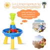  Kinder Zand- En Watertafel Speeltafel Speeltafel Outdoor Kinderzandtafel Met 21 Stuks. Accessoires, Waterpark, Babyspeelgoed Vanaf 3 Jaar, PP, Kleurrijk, 46 X 46 X 72 Cm 5