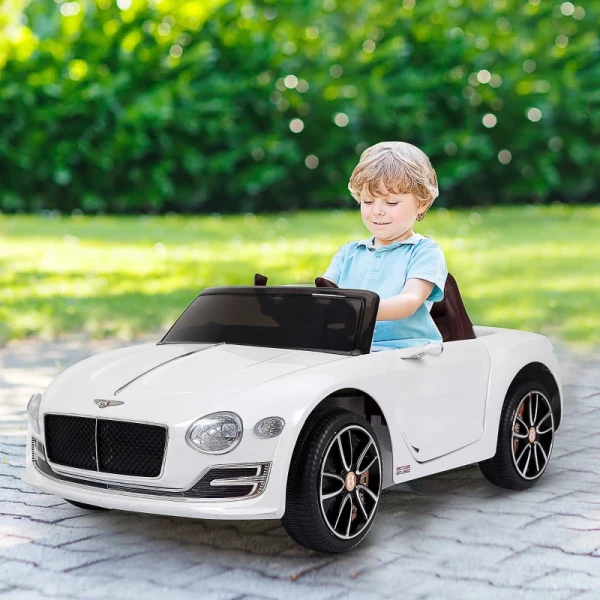  Kinderauto Bentley GT Gelicentieerd Kindervoertuig Elektrische Auto Met Afstandsbediening 2 X 390 Motoren Kinderen Wit 108 X 60 X 43 Cm 2