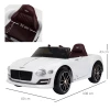  Kinderauto Bentley GT Gelicentieerd Kindervoertuig Elektrische Auto Met Afstandsbediening 2 X 390 Motoren Kinderen Wit 108 X 60 X 43 Cm 3