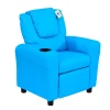  Kinderfauteuil Met Verstelbare Rugleuning 62 X 52 X 69 Cm Massief Houten Frame Blauw 1