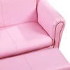  Kinderfauteuil Met Voetenbank, Kinderbank Met Kruk, Kinderbank, Fauteuil, Roze 83 X 42 X 41 Cm 8