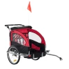  Kinderfietskar Met Universele Koppeling 155 X 88 X 108 Cm Staal Rood + Zwart 1