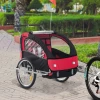  Kinderfietskar Met Universele Koppeling 155 X 88 X 108 Cm Staal Rood + Zwart 10