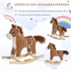  Kinderhobbelpaard Baby Schommeldier Paard Met Dierengeluiden Speelgoedhandvatten Voor 36-72 Maanden Pluche Bruin 65 X 32,5 X 61 Cm 7