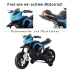  Kindermotor Elektrische Motorfiets Voor Kinderen 3-6 Jaar Lichte Muziek MP3 Elektrisch Voertuig Met Steunwielen Maximaal 3 Km/u Metaal + Kunststof Blauw 105 X 52,3 X 62,3 Cm 4