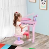  Kinderpiano Mini Piano Keyboard Muziekinstrument MP3 USB Inclusief Krukje 37 Toetsen Roze 2