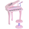  Kinderpiano Mini Piano Keyboard Muziekinstrument MP3 USB Inclusief Krukje 37 Toetsen Roze 1