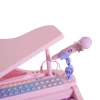  Kinderpiano Mini Piano Keyboard Muziekinstrument MP3 USB Inclusief Krukje 37 Toetsen Roze 9