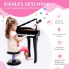  Kinderpiano Mini-pianotoetsenbord Muziekinstrument MP3 USB Incl. Kruk 37 Toetsen Zwart 4