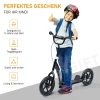  Kinderscooter Met Achterrem Kickscooter 12 Inch Kickscooter Scooter Stadsscooter Voor Kinderen Kickboard In Hoogte Verstelbaar Staal EVA Zwart 120 X 52 X 80-88 Cm 4