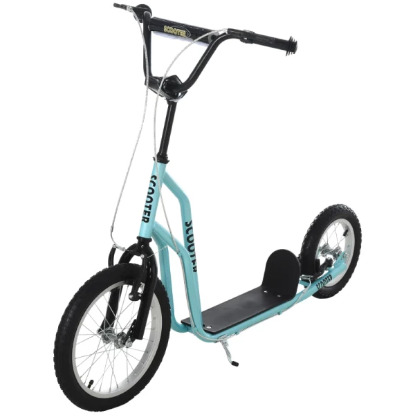  Kinderscooter Vanaf 5 Jaar, Scooter, Stadsscooter, Kinderscooter, Kickboard Met Luchtbanden 16/12 Inch, Blauw, 135 X 58 X 88-94 Cm 11