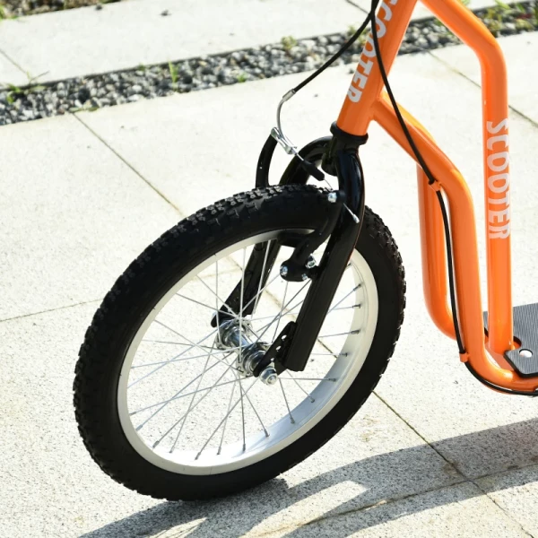  Kinderscooter Vanaf 5 Jaar, Scooter, Stadsscooter, Kinderscooter, Kickboard Met Luchtbanden 16/12 Inch, Oranje, 135 X 58 X 88-94 Cm 8