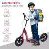  Kinderstep Met Achterrem Kickscooter 12 Inch Step Step Stadsstep Voor Kinderen Kickboard In Hoogte Verstelbaar Staal EVA Rood 120 X 52 X 80-88 Cm 4