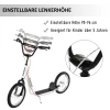  Kinderstep, Step, Stadsstep, Kickstep, Kinderstep Met Luchtbanden En Handrem, Kinderstep, Waterdicht, Opvouwbaar Vanaf 5 Jaar, 16 Inch, Wit, 139 X 58 X 90-96 Cm 5