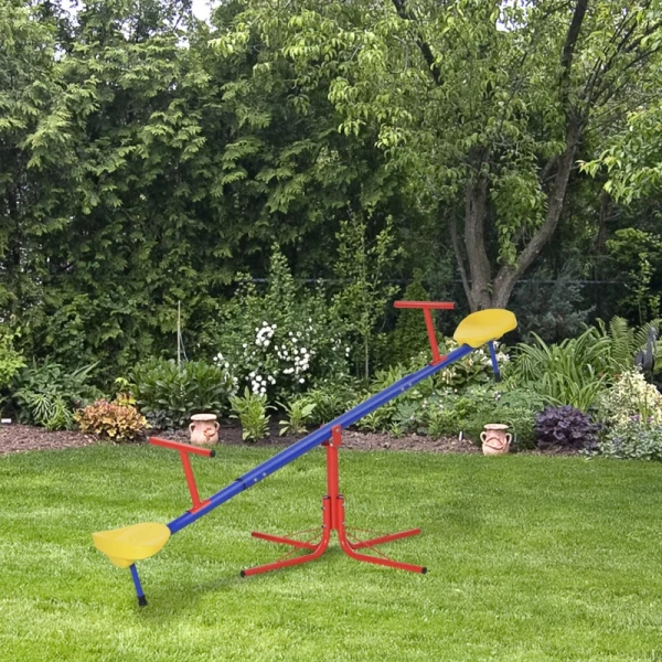  Kindertuinwip 360° Draaibare Wipwap Carrouselwip Voor 3-8 Jaar Metaal Veelkleurig 182 X 77 X 63 Cm 2