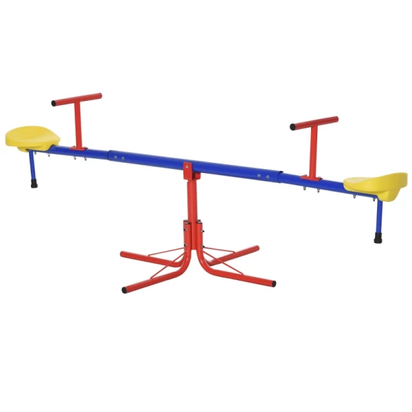 Kindertuinwip 360° Draaibare Wipwap Carrouselwip Voor 3-8 Jaar Metaal Veelkleurig 182 X 77 X 63 Cm 1