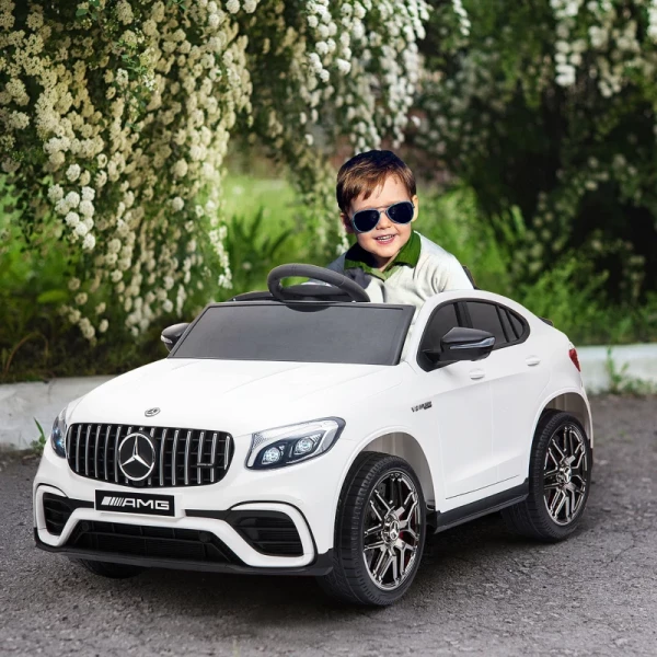  Kindervoertuig Mercedes-Benz AMG GLA45 Gelicentieerde Elektrische Auto Met Afstandsbediening 2 X 35 W Motoren MP3 Veiligheidsgordel 37-60 Maanden Wit 115 X 70 X 55 Cm 10