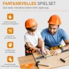  Kinderwerkbank Werkbanktafel Met Toebehoren Bouwkraan Rollenspel Speelgoed Vanaf 3 Jaar Oranje + Zwart 82 X 30 X 70 Cm 6