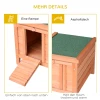  Kleindierhok Kleindierhuis Met Helling Hout Groen + Naturel 6