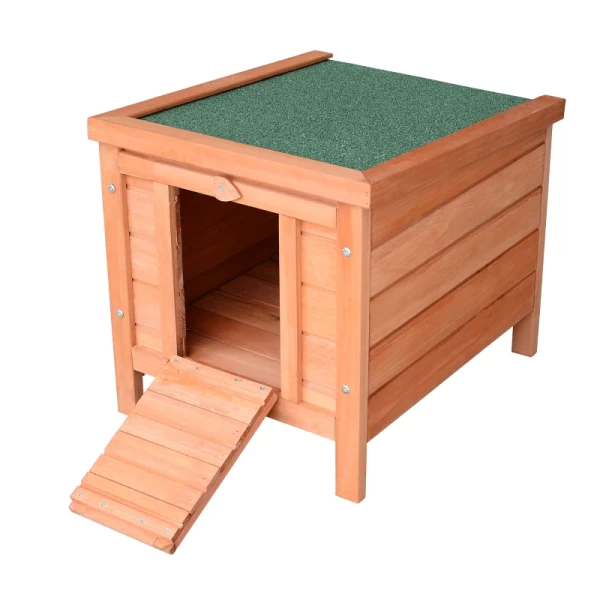  Kleindierhok Kleindierhuis Met Helling Hout Groen + Naturel 1