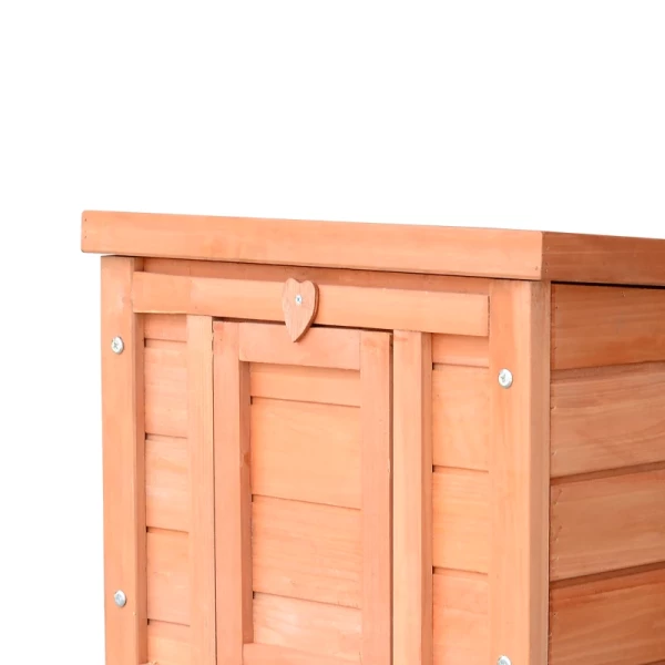  Kleindierhok Kleindierhuis Met Helling Hout Groen + Naturel 8
