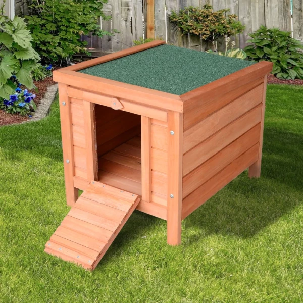  Kleindierhok Kleindierhuis Met Helling Hout Groen + Naturel 9