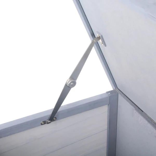  Kleindierhok Kleindierkooi Met Bodemplaat Kleindierhuis Met Asfaltdak En Voerbak Buiten Binnen Dennenhout Grijs + Zwart 112 X 50 X 54 Cm 8