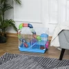  Kooi Voor Kleine Dieren Op 2 Niveaus, Met Wiel Incl. Accessoires 46 Cm X 30 Cm X 37 Cm, Blauw + Groen + Rood 10