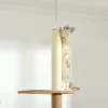  Krabpaal Plafond Hoog 228-260 Cm In Hoogte Verstelbare Krabpaal Klimboom Voor Katten Met 3 Niveaus Kattenkrabpaal Speelboom Van Vloer Tot Plafond Kaki 7