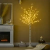  Kunstboom, Kunstberk, Met LED-verlichting, Warm Wit, Realistisch Witte Schors, 22 X 22 X 180 Cm 2