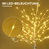  Kunstboom, Kunstberk, Met LED-verlichting, Warm Wit, Realistisch Witte Schors, 22 X 22 X 180 Cm 4
