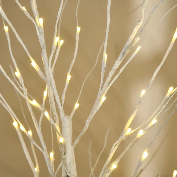  Kunstboom, Kunstberk, Met LED-verlichting, Warm Wit, Realistisch Witte Schors, 22 X 22 X 180 Cm 8