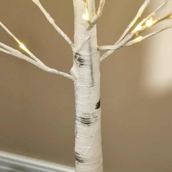  Kunstboom, Kunstberk, Met LED-verlichting, Warm Wit, Realistisch Witte Schors, 22 X 22 X 180 Cm 9
