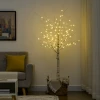  Kunstboom, Kunstberk, Met LED-verlichting, Warm Wit, Realistisch Witte Schors, 22 X 22 X 180 Cm 10