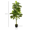  Kunstplant Inclusief Plantenbak, PE Mos, 15 Cm X 15 Cm X 150 Cm, Groen + Zwart 3