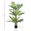 Kunstplant, Kunstpalm, Incl. Plantenbak; 19,5 Cm X 19,5 Cm X 150 Cm, Groen + Zwart 3