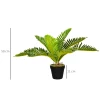  Kunstplant, Tropische Palmboom, Incl. Plantenbak, 50 Cm, Groen + Zwart 3