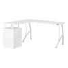  L-vormig Bureau Met Lades MDF Metaal Wit 143,5 X 143,5 X 76 Cm 1